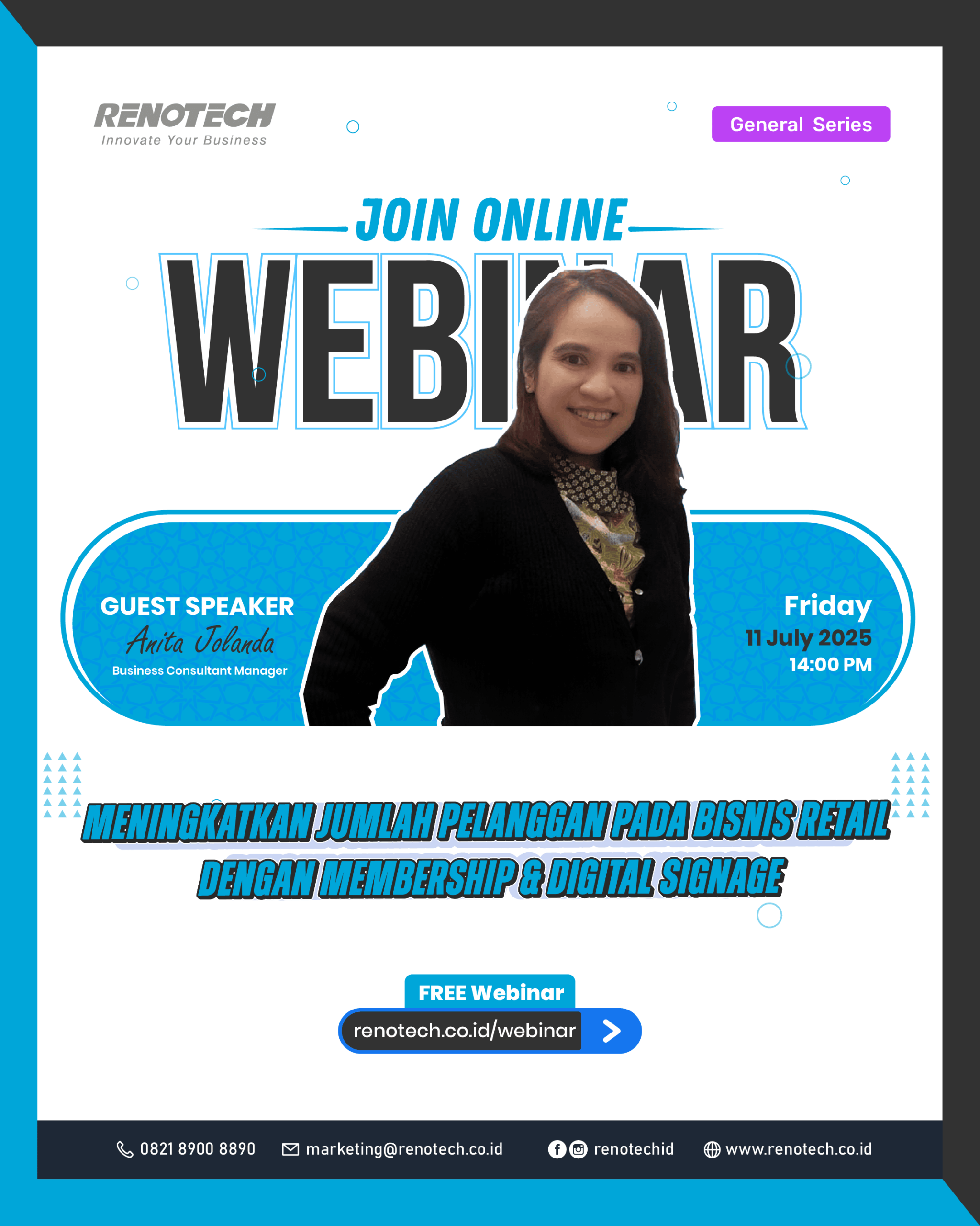 webinar 22 july 25 Webinar Gratis Meningkatkan Jumlah Pelanggan pada Bisnis Retail dengan Membership & Digital Signage